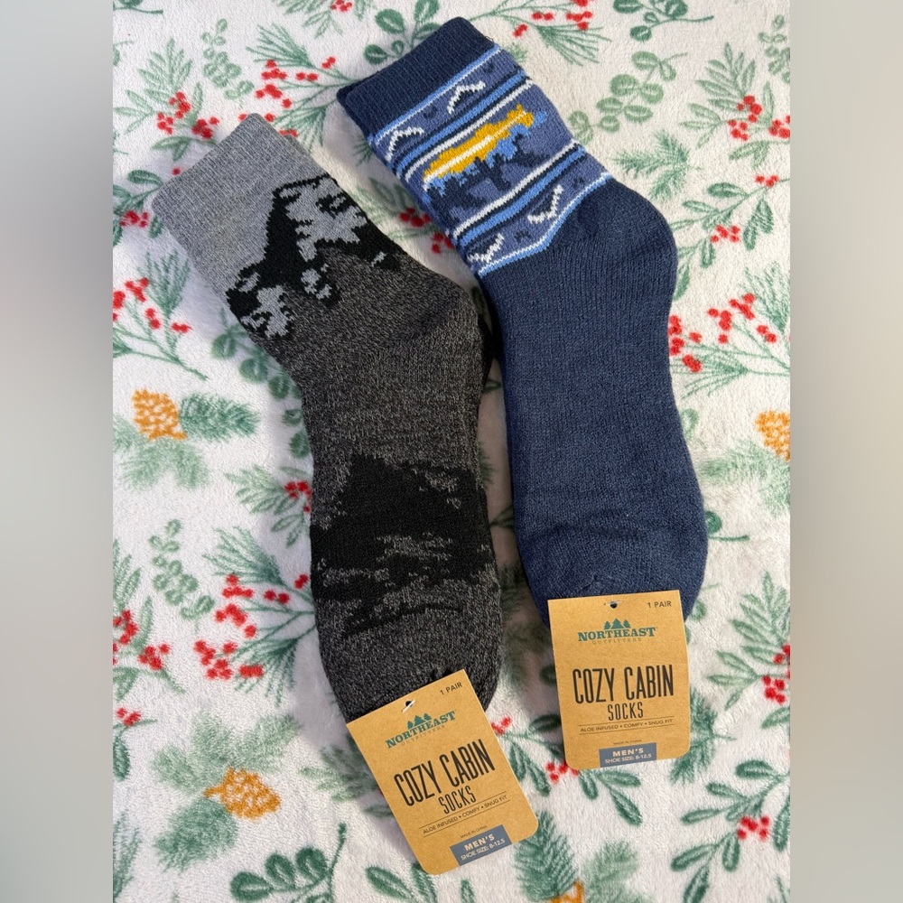 Northeast Outfitters Men’s Cozy Cabin Socks – 2 Pairs | Size 8–12.5 | NWT
